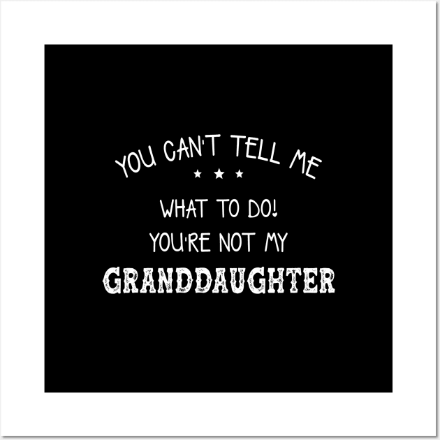 You Can’t Tell Me What To Do You’re Not My GrandDaughter Wall Art by Phylis Lynn Spencer